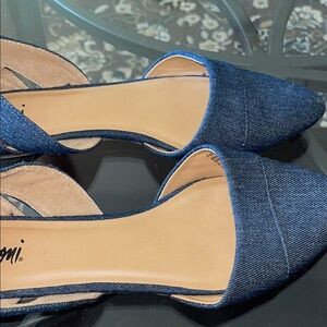 FIONI Clothing Blue Denim Flats
